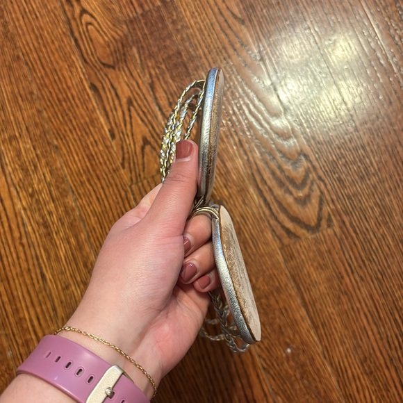 Larroude Ibiza Flat Sandal in Braided Metallic Silver Leather - Picture 4 of 8